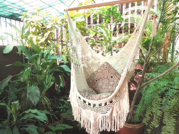 Silla Hamaca de Algodón - Parra Boho (Desmechada) - Hamanica