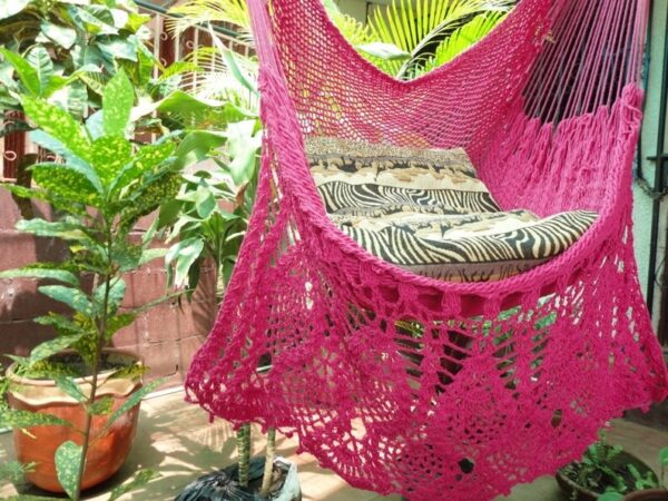 Silla Hamaca Artesanal de Algodón - Parra Presidencial (Campana) - Hamanica - Imagen 4