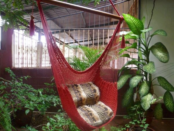 Silla Hamaca Artesanal de Algodón - Diseño Simple (Sin Parra) - Hamanica