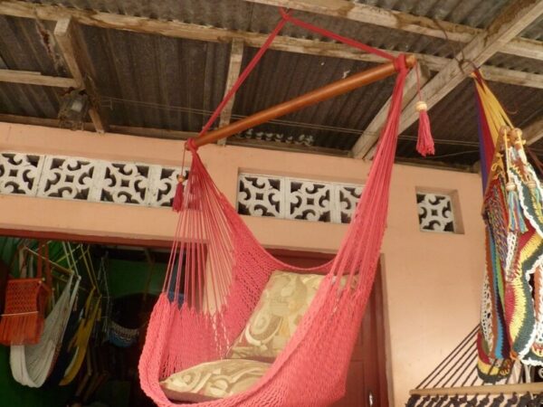 Silla Hamaca Artesanal de Algodón - Diseño Simple (Sin Parra) - Hamanica - Imagen 4
