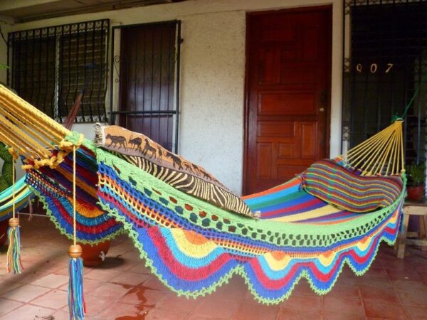 Hamaca Doble Multicolor - Parra Sencilla - Hamanica | 100% Algodón Artesanal - Imagen 4